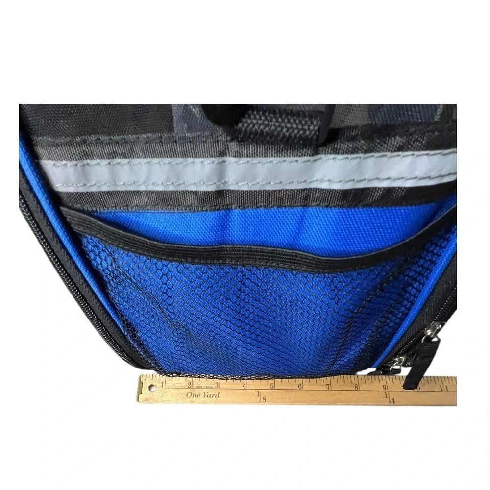 OxGord Blue Soft Sided Pet Carrier Small Dog/Cat Travel Bag with Fleece Bed 18in